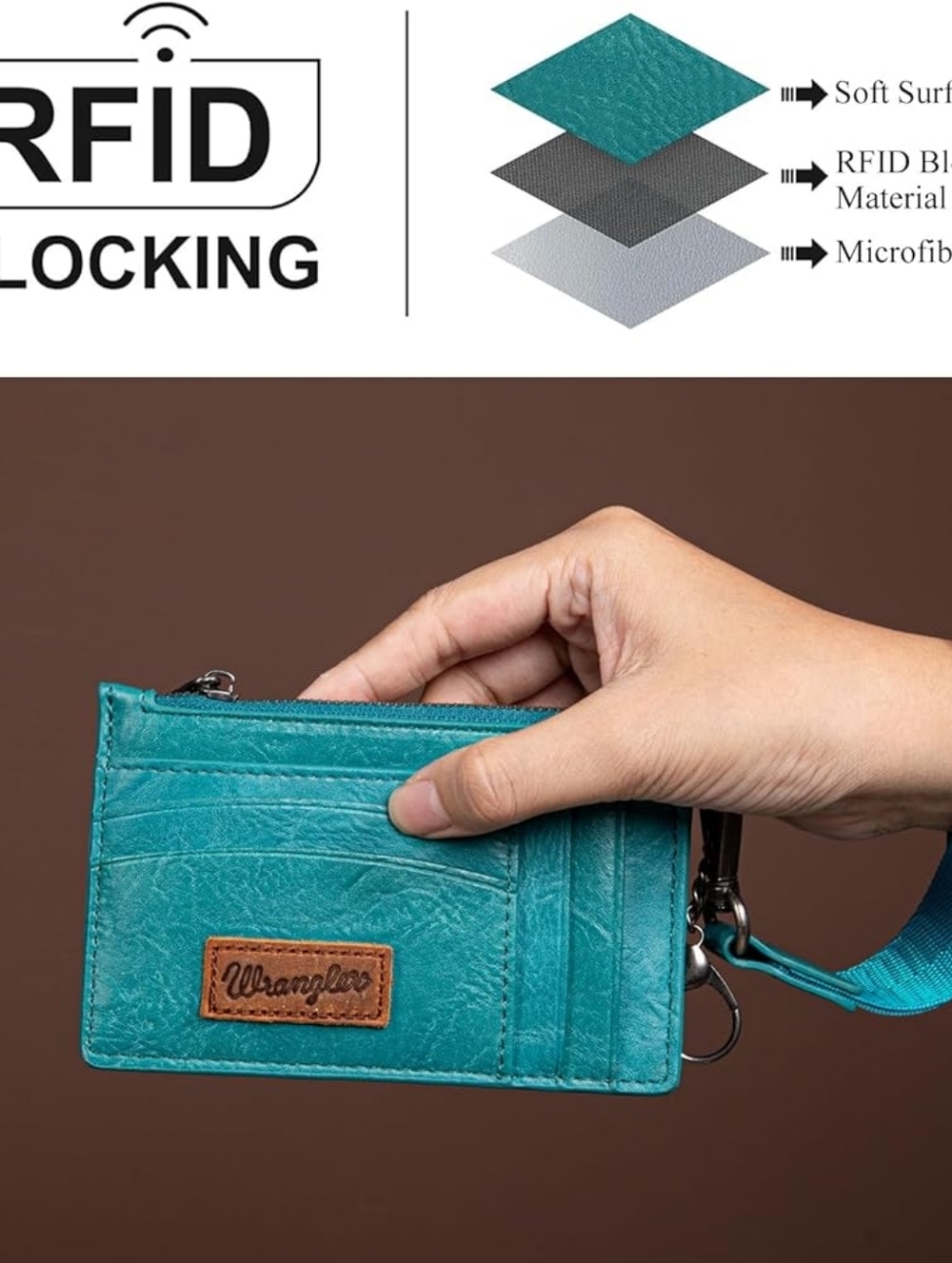 NEW Wrangler Key Card Holder with Wrist Strap - Picture 5 of 6